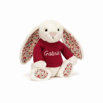 Jellycat Blossom Cream Konijn with Red Jumper | WB9426087